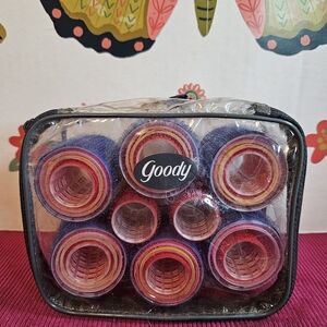 Goody Self Holding Rollers In Original Zip Pack Travel W/O Pins Clip